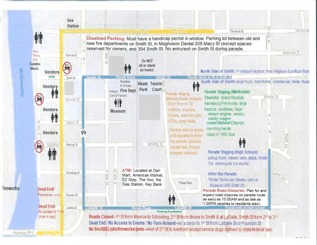 4th of July Parade Route and Staging Locations